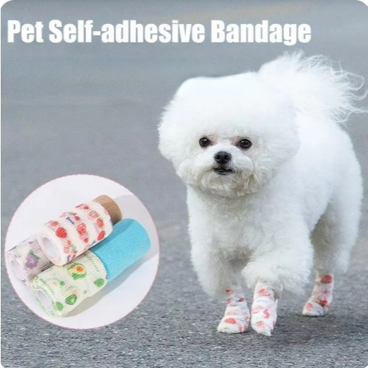 Alas Kaki Foot Binding Perban Kaki Anjing Kucing Pengganti Sepatu Anjing Perban Luka Hewan