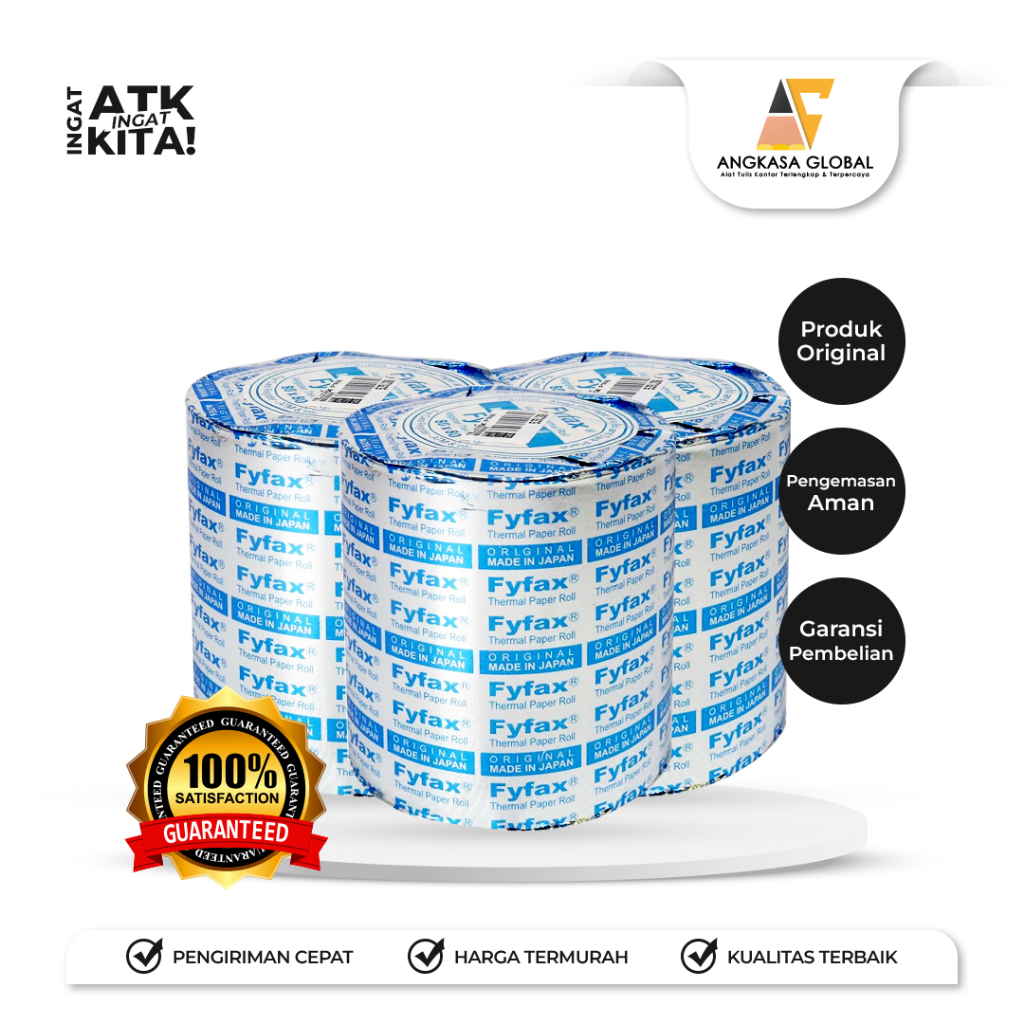 

KERTAS THERMAL/ THERMAL PAPER 80mm x 80mm (1ROLL)