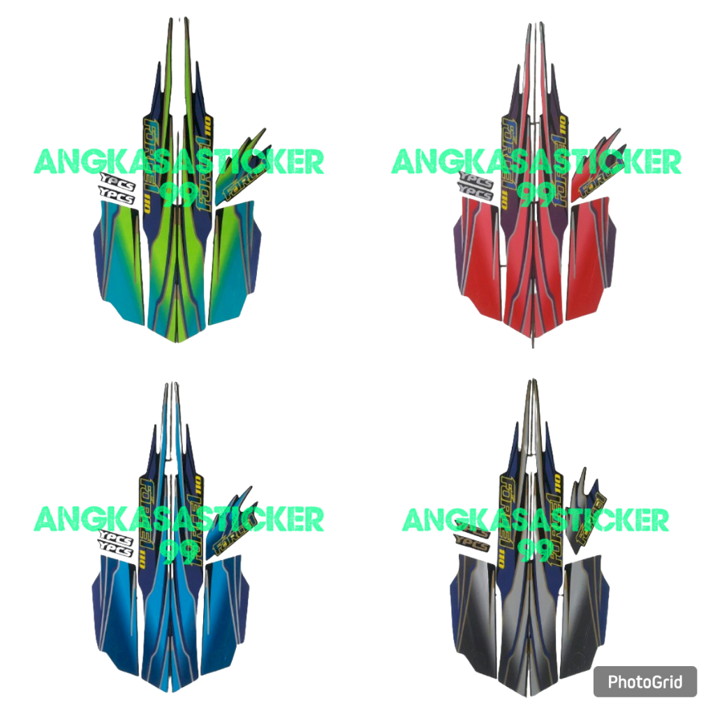 sticker striping body motor yamaha force 1 1995