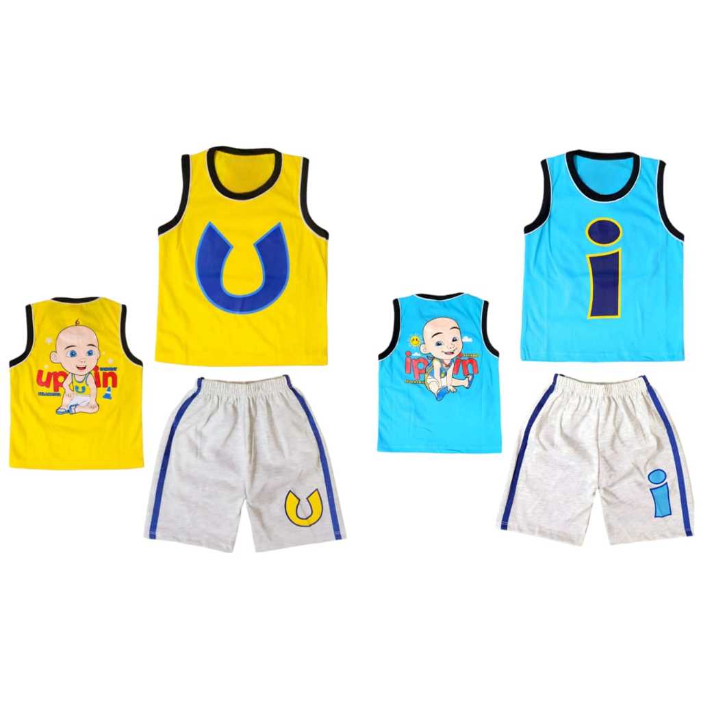 SETELAN SINGLET ANAK UPIN DAN IPIN BAJU ANAK UPIN DAN IPIN / SETELAN ANAK UPIN IPIN
