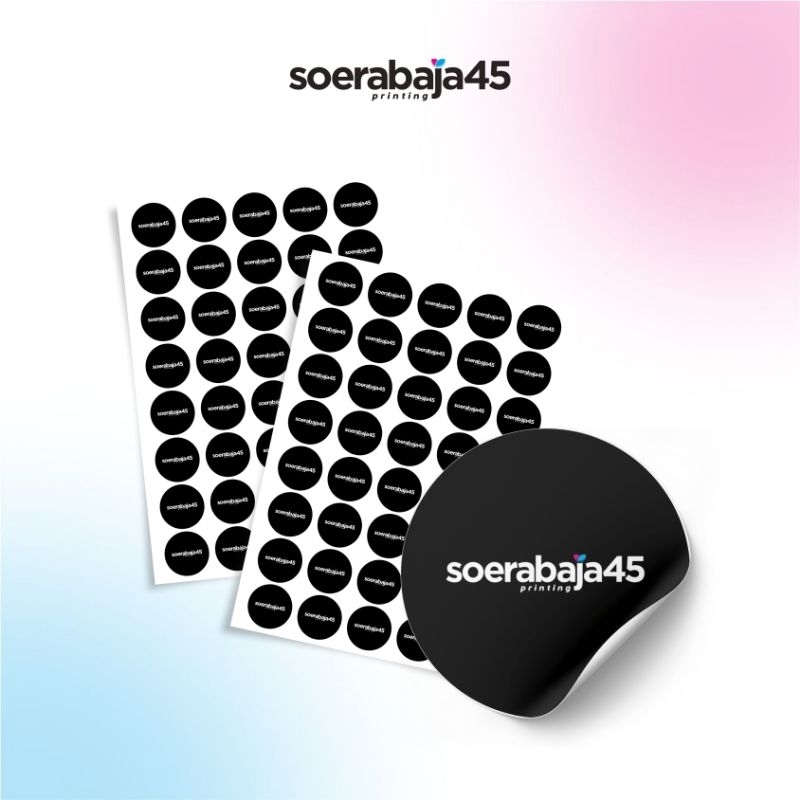 

Cetak Stiker Label Anti Air A3+ Cutting / Cetak Stiker VINYL / Custom Bulat Label Kemasan Produk