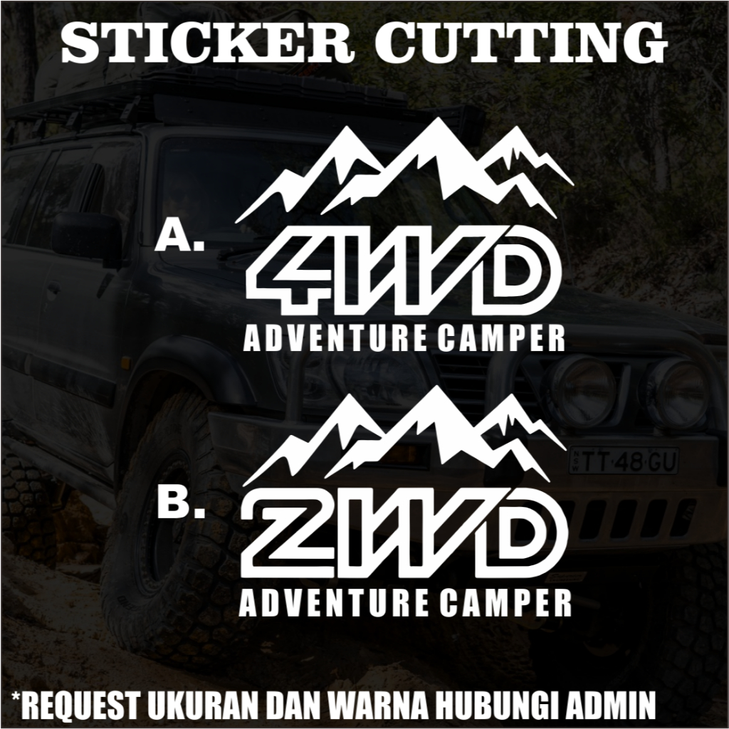 Stiker 4wd / 2wd Adventure Camper Cutting