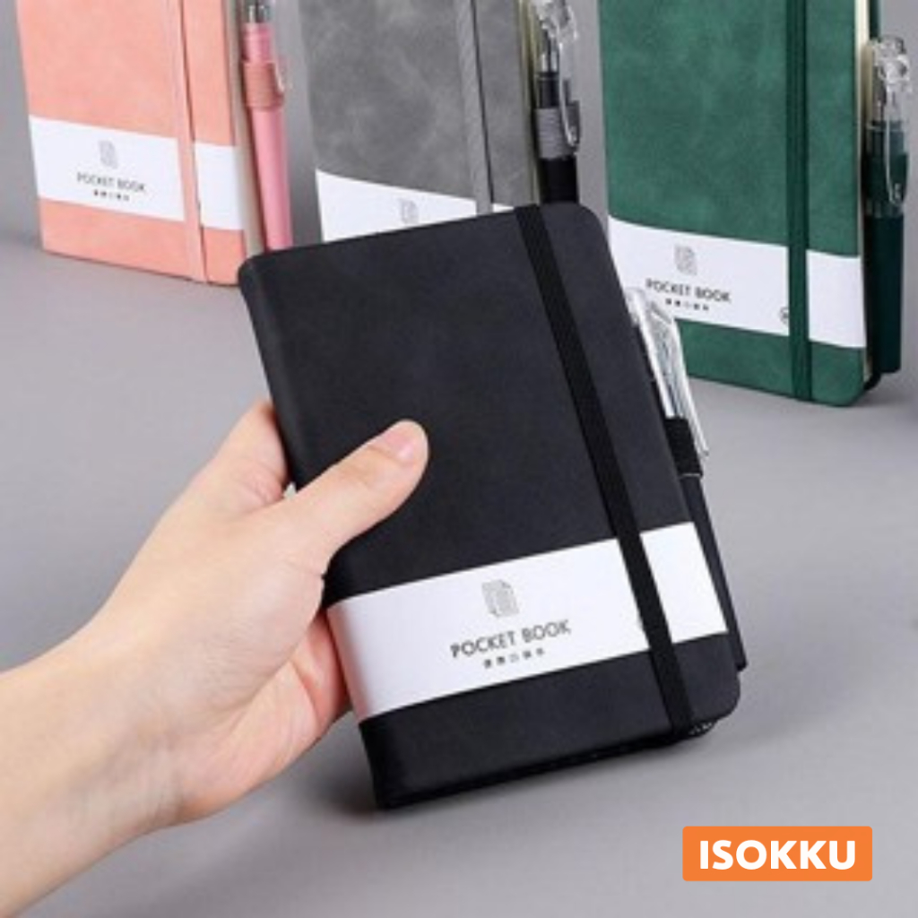 

Toddi Buku Catatan Harian Notebook with Pen Holder A7 - Black