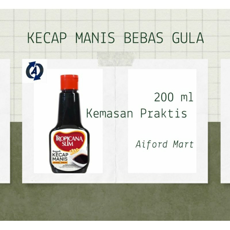 

Tropicana Slim Kecap Manis Bebas Gula Kemasan Botol Praktis 200 ml