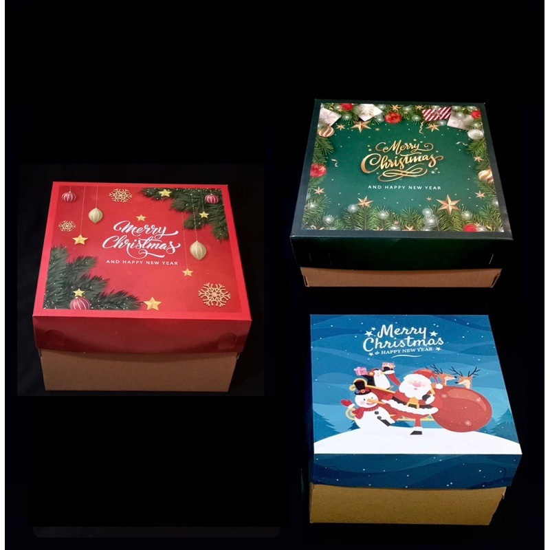 

(5 pcs) Dus Hampers Natal 25x25x10cm Kardus Kotak Parcel Natal Box Merry Christmas