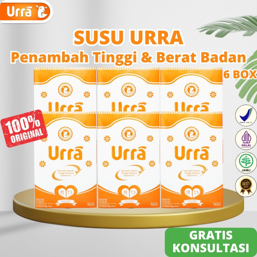 

URRA - Susu Kambing Saanen Eropa Original Penambah Tinggi Badan Dan Berat Badan Anak - 6 Box