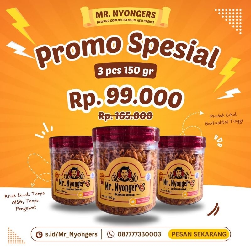 

Gelegar Promo Special Bawang Goreng 100% Asli