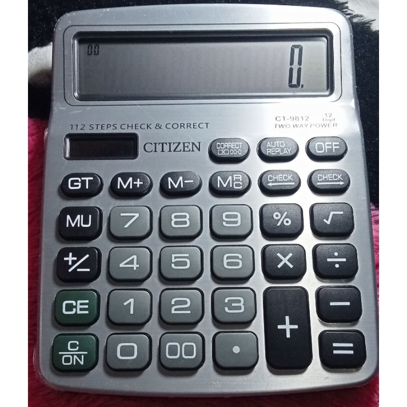 

kalkulator 12 digit/calculator warna silver CT 9812