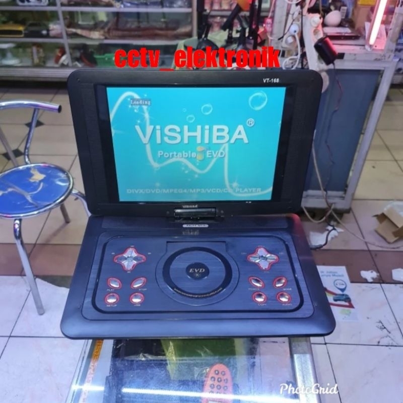 PORTABLE DVD VISHIBA 14 INCH DVD VCD CD MP3 MP4 TV USB