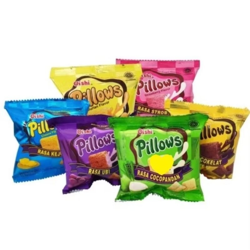 

Oishi Pillows Rasa Coklat/Ubi 1 Pack 20 pcs x 6 gr