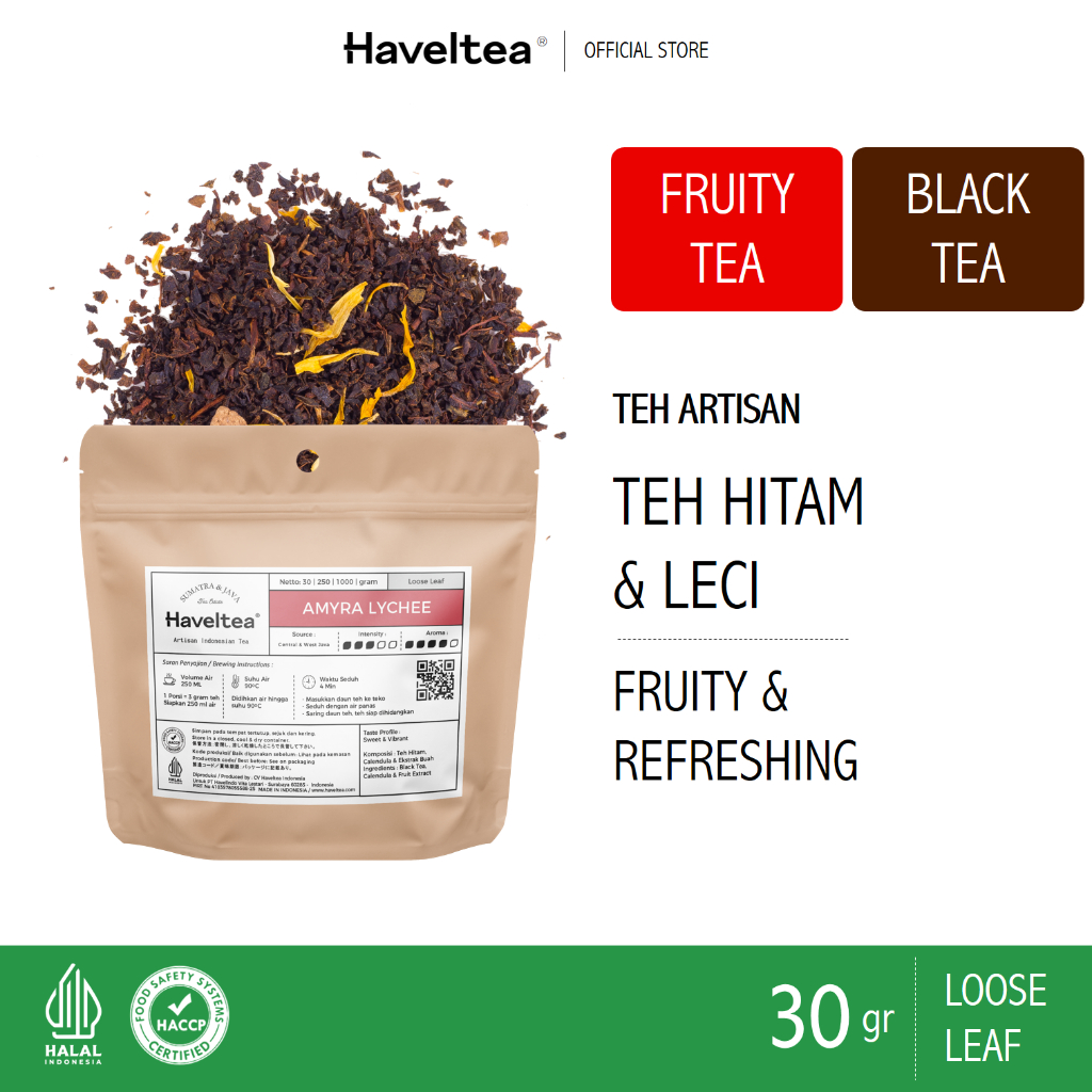 

AMYRA LYCHEE | Small Pouch | Haveltea | Lychee Tea | Loose Leaf