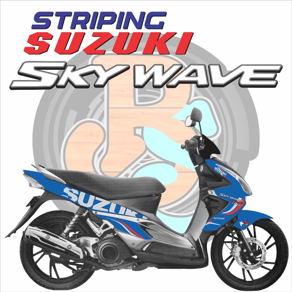 Striping Motor Suzuki Skywave ecstar limited edition