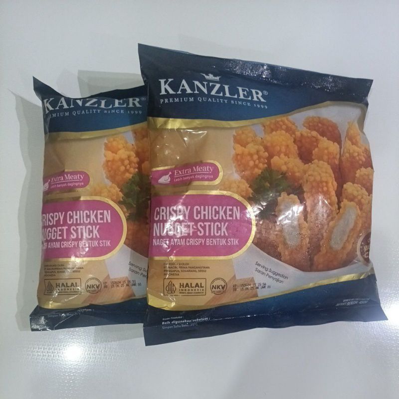 

Kanzler crispy chicken nugget stick extra mealty bubble crumb 450 gr Murah Grosir