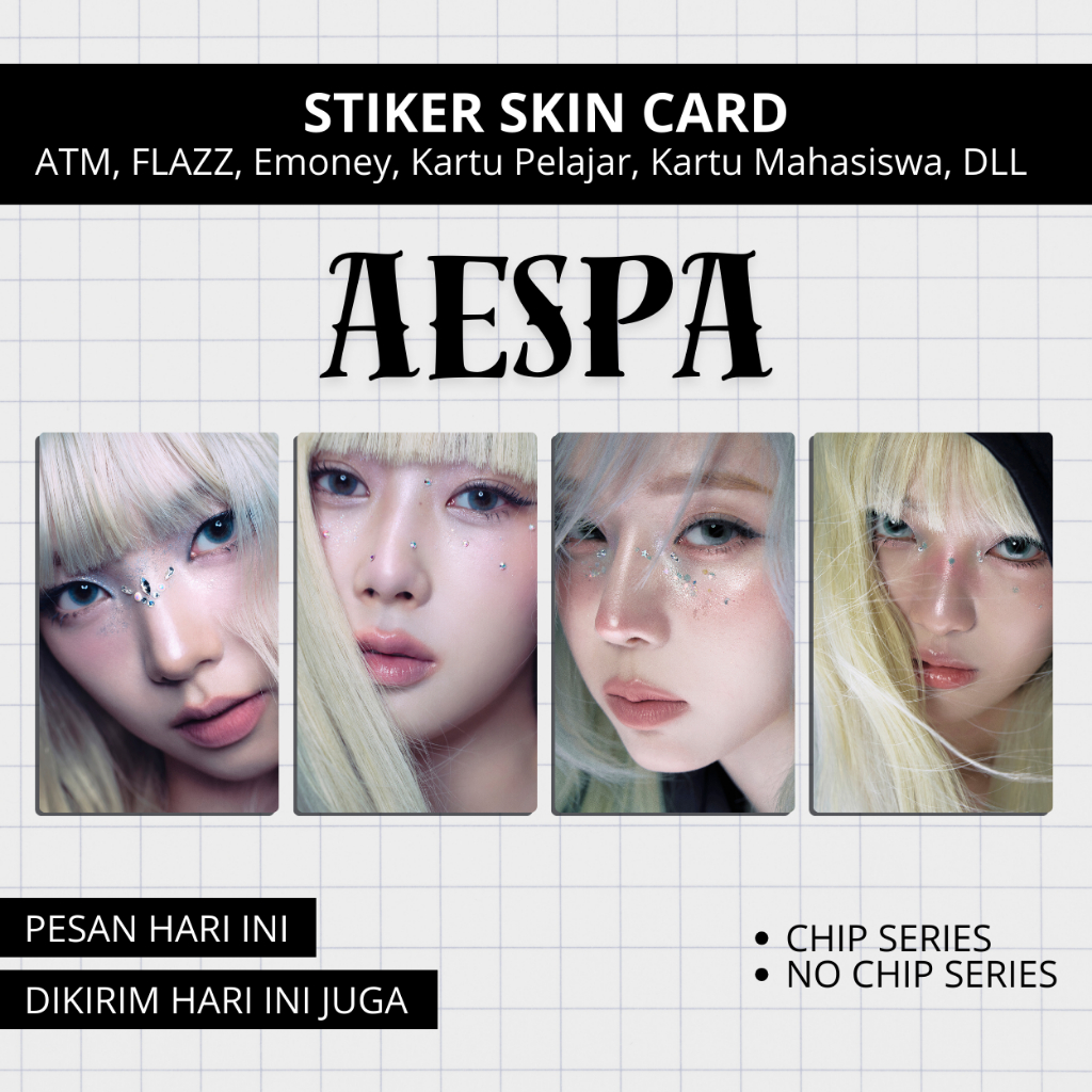 

Sticker Kartu Atm AESPA ARMAGEDDON VER 2 EDITION KPOP | MINFA CARD SKIN CARD FOR KPOP AND ANIME