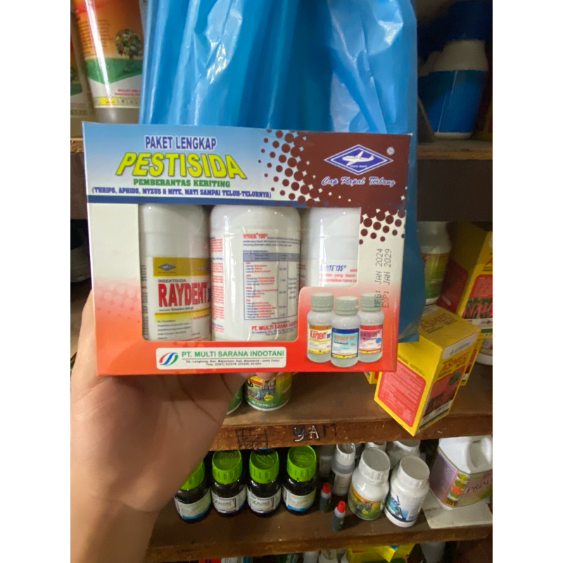 Paket lengkap pestisida mengatasi keriting cabe isi 3 botol