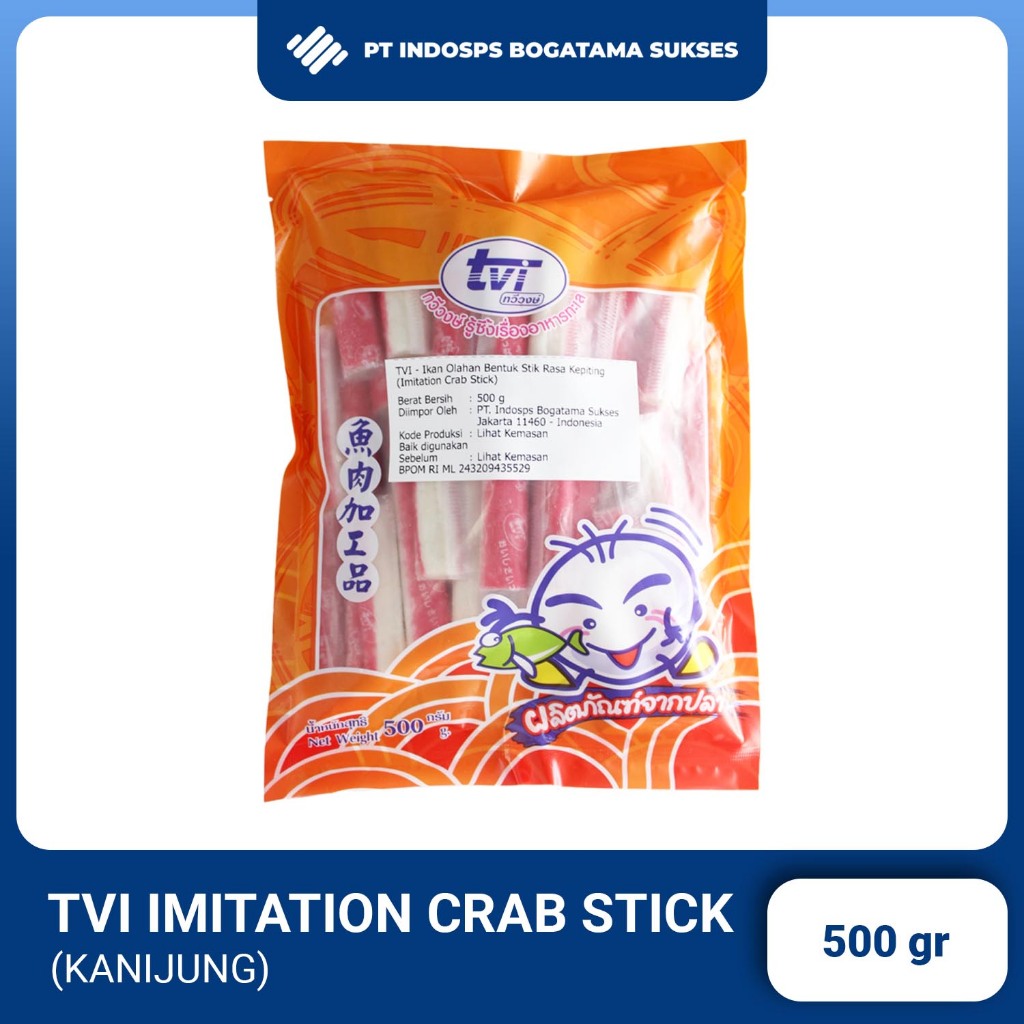 

TVI Imitation Crab Stick 500gr | Crab Stick | Kanijung