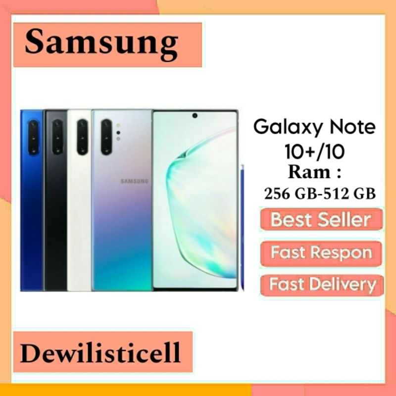 Samsung Galaxy Note10+/Note10 5G 12/256/512GB SECOND LIKE NEW