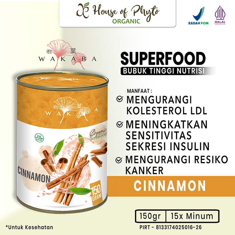 

Wakaba Superfood Cinnamon , Padat Nutrisi tinggi antioksidan suplemen bubuk - 150g
