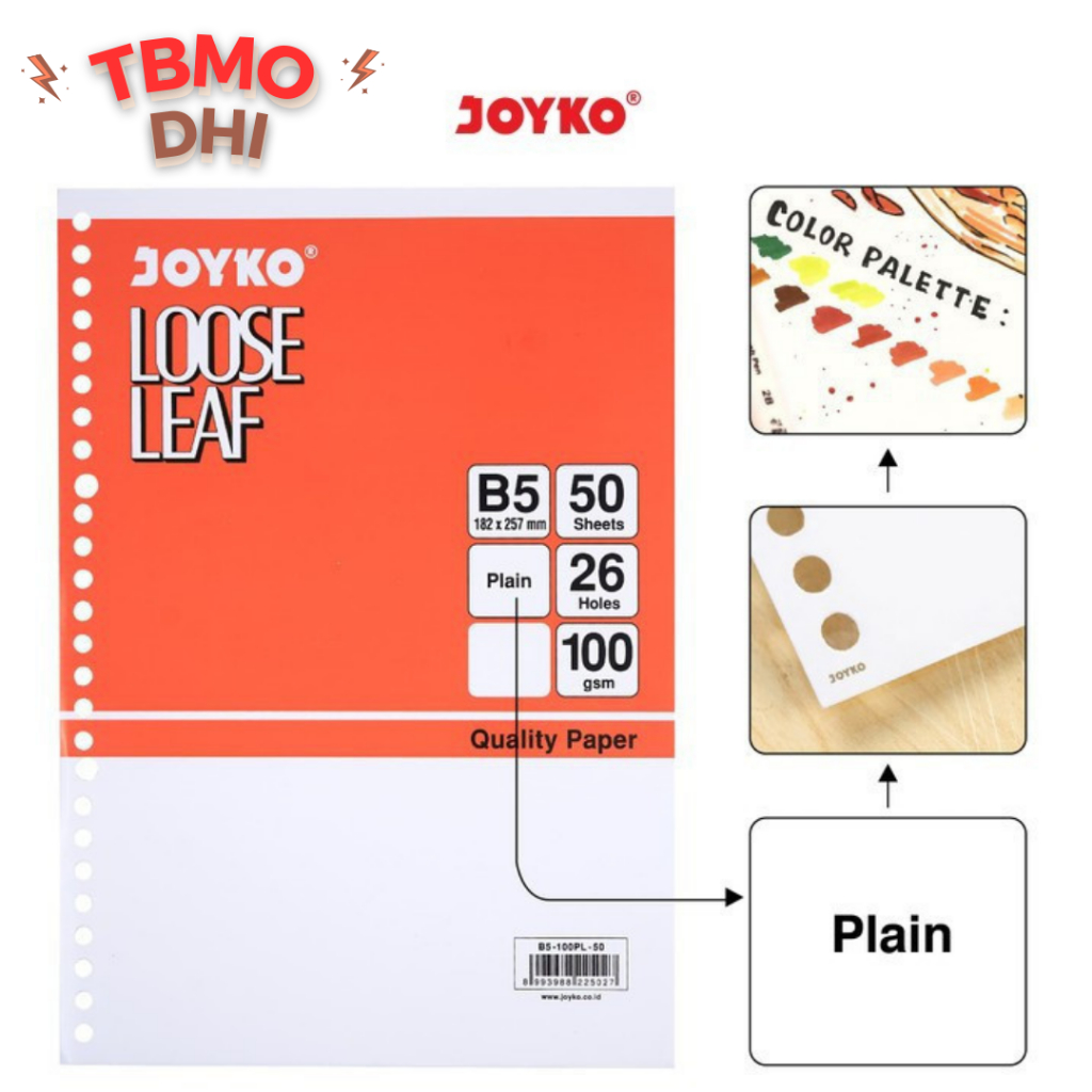 

TBMO LOOSE LEAF JOYKO B5 POLOS / ISI BINDER / KERTAS BINDER POLOS PLAIN