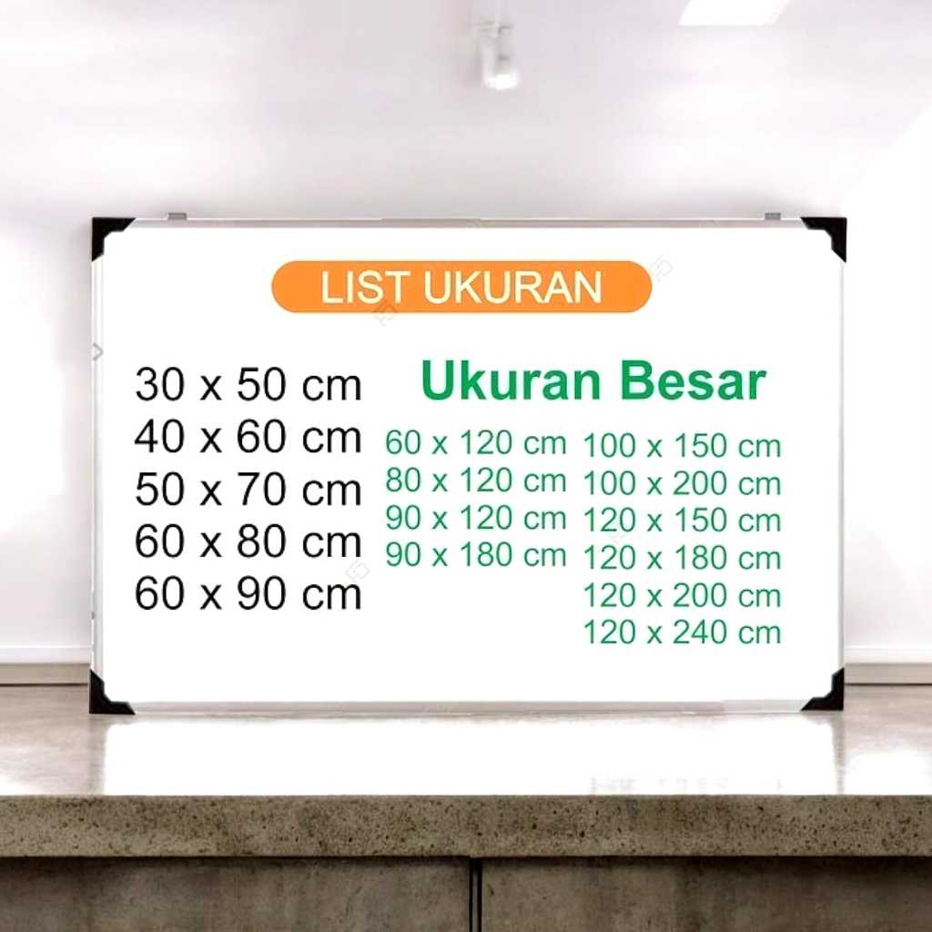 Papan Tulis Magnet 30 x 50 cm - Magnetic Local Whiteboard - SFO Semarang Official