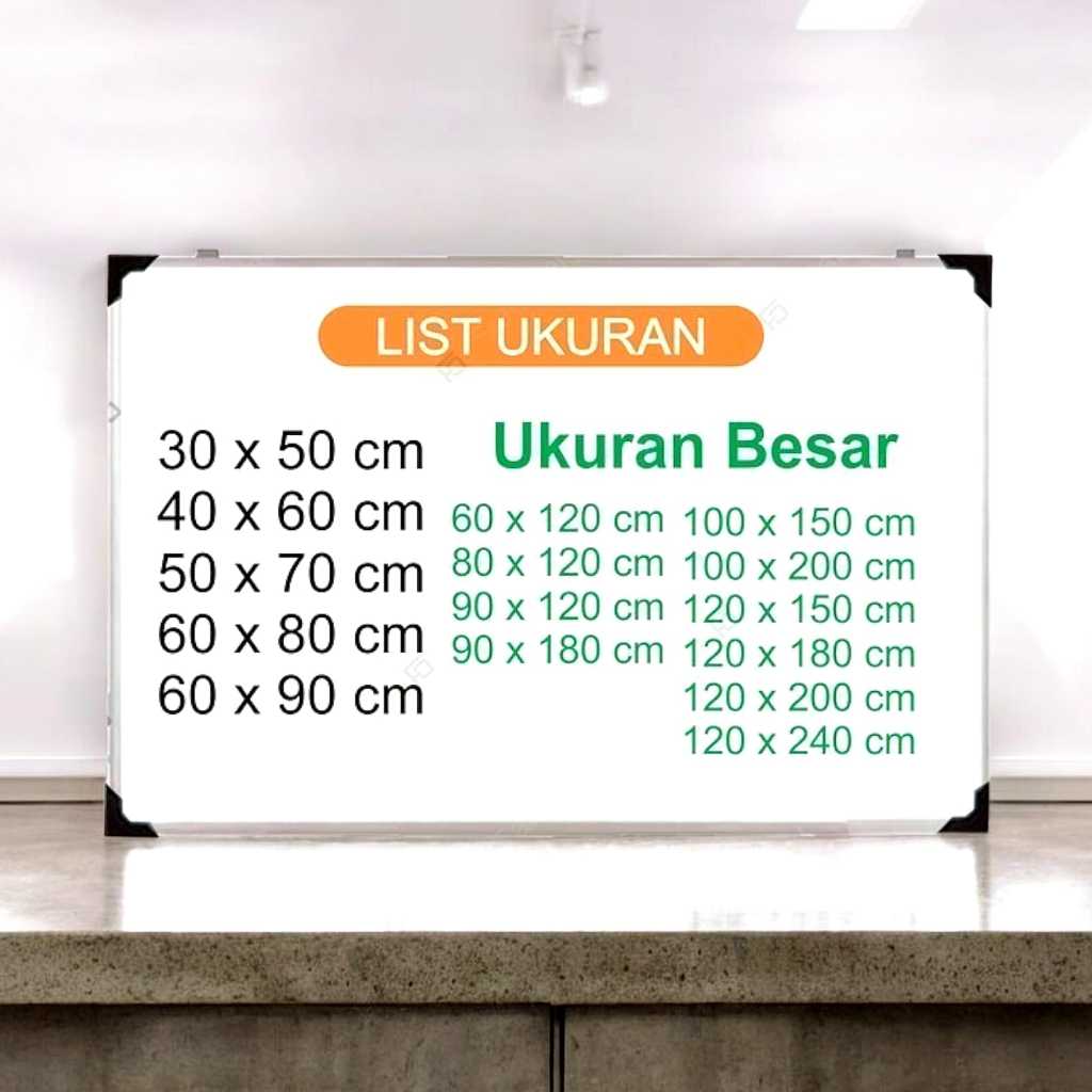 Papan Tulis Magnet 30 x 50 cm - Magnetic Local Whiteboard