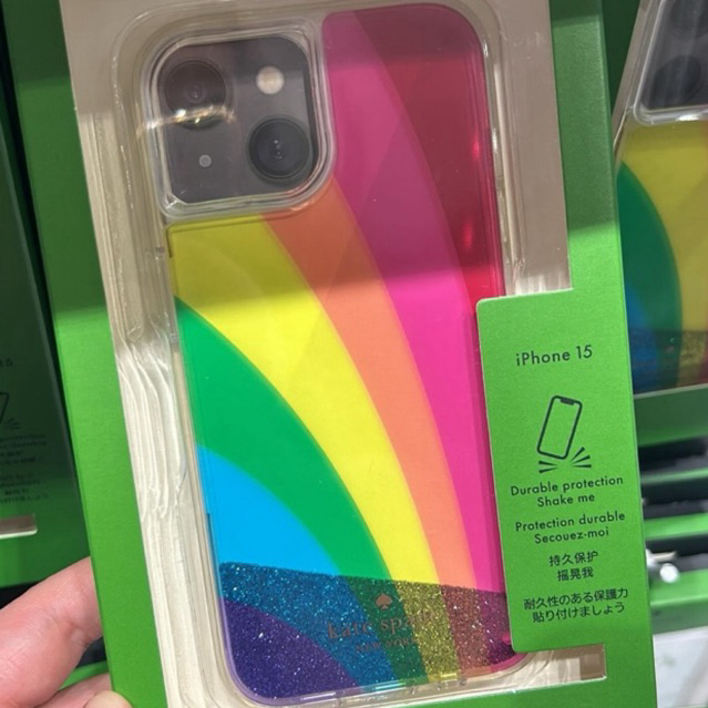 CASE IPHONE 15 IPHONE 15 PRO IPHONE 15 PROMAX KS KATE SPADE RAINBOW COLLECTION LIQUID