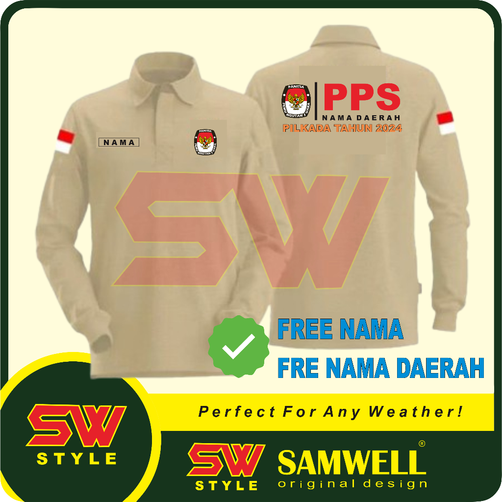 POLO SHIRT PPS DAN SEKRETARIA PPS PILKADA / KAOS KERAH POLO PPS & SEKRETARIAT PPS FREE NAMA DAERAH D