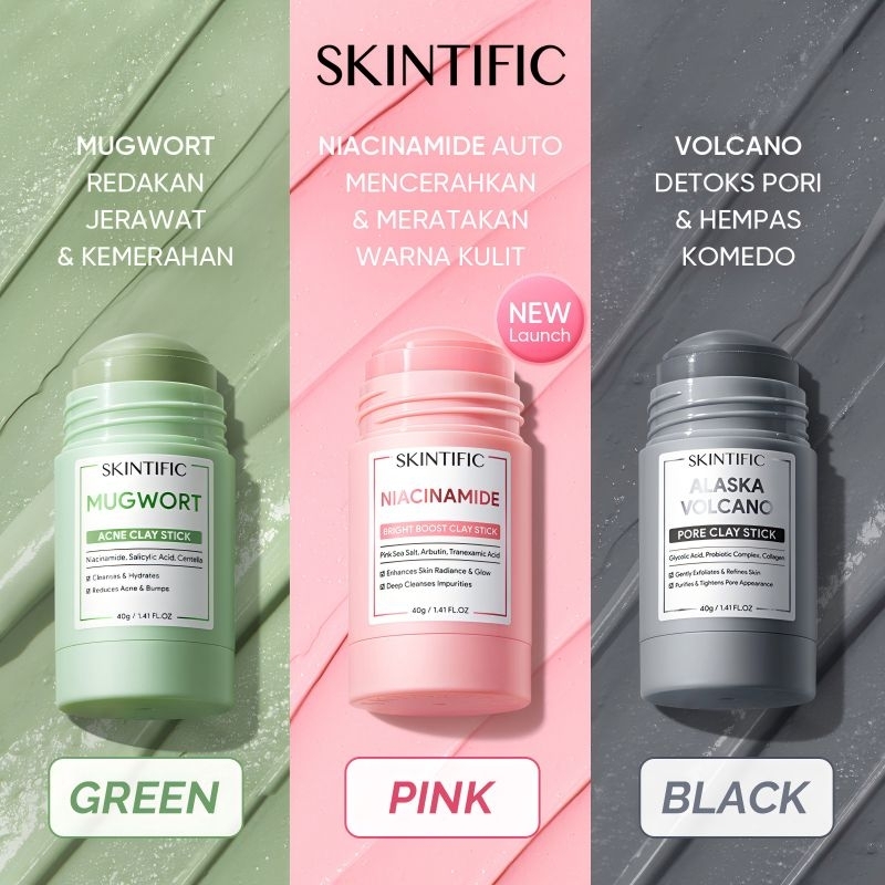 skintific masker clay stik