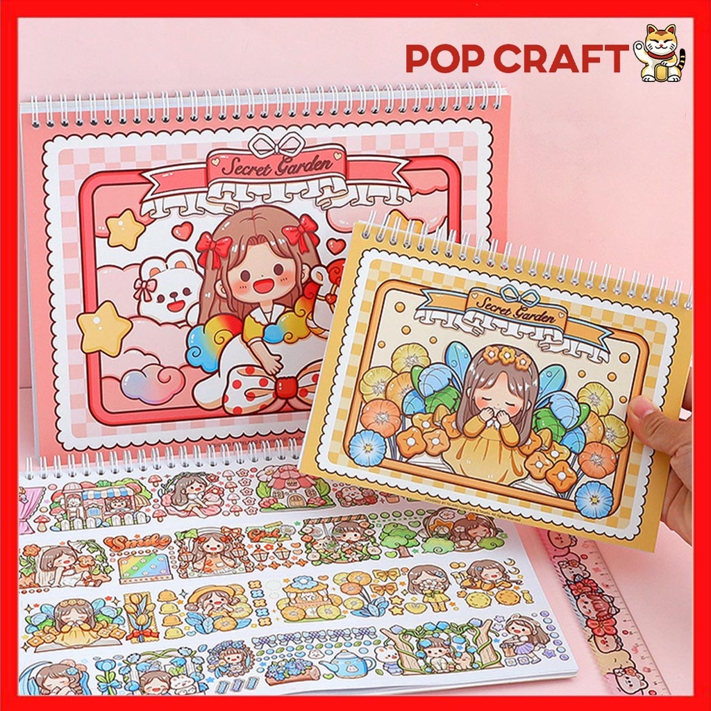 

PC Buku Tempel Stiker Edisi Secret Garden Girl 20 Halaman Buku tempel stiker girl kawai DIY TLD99