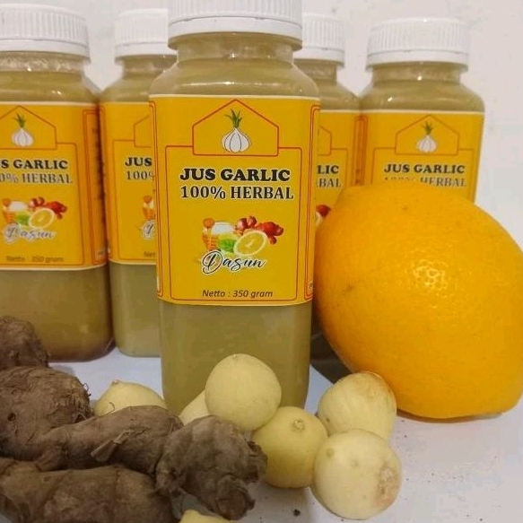 

jus bawang tunggal,lemon,cuka apel,madu,jahe merah 350 gram