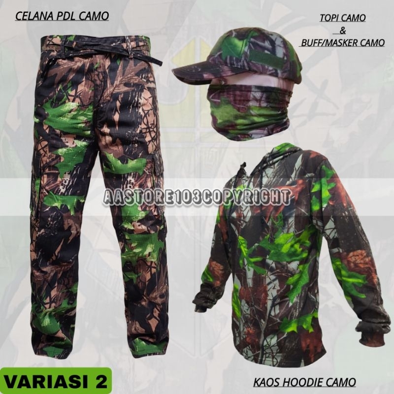 Satu set setelan camo Perbakin hunting - Seragam camo perbakin hijau