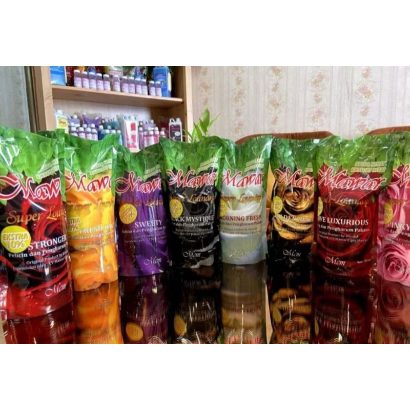 (free bubble wrap) Mawar super laundry by wardah/pewangi gosokan/pewangi pakain/parfum loundry refil