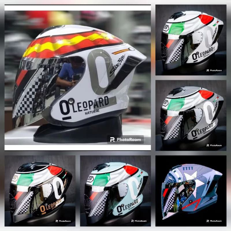 HELM JS ARMOR MOTIF LEOPARD