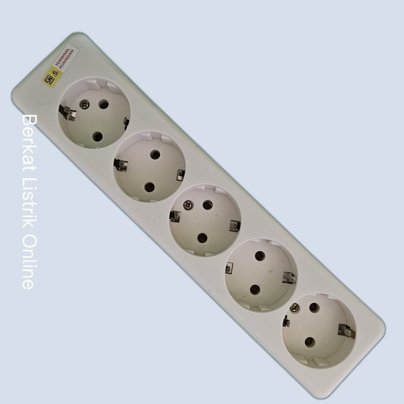 Stop Kontak Kuningan 5 Lubang Morgen MG7105