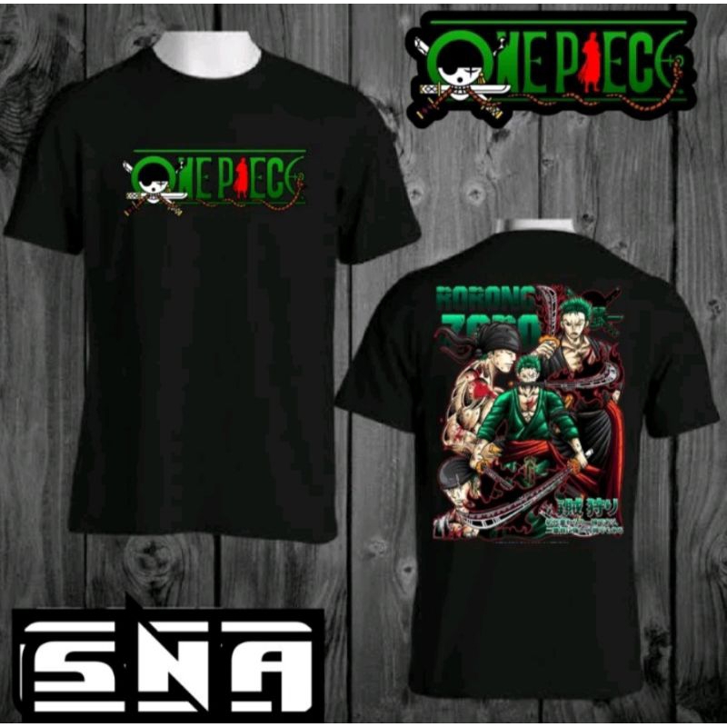 kaos one piece zoro distro original baju Atasan Dewasa Tshirt distro