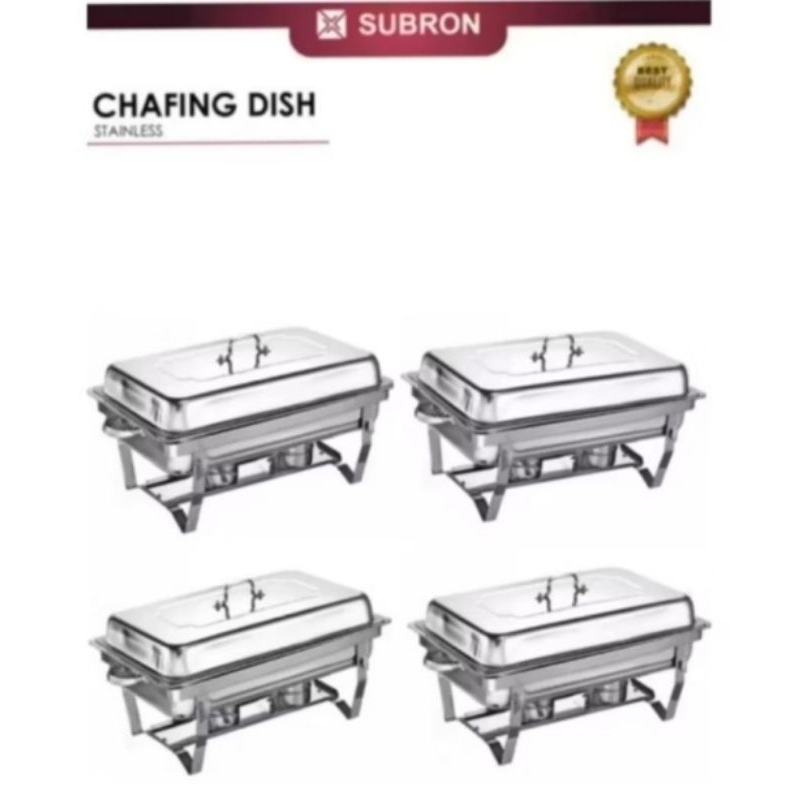 Prasmanan Jumbo / Square Chafing Dish SUBRON KCL-02 Kaki Lipat Paket Hemat 4 Set