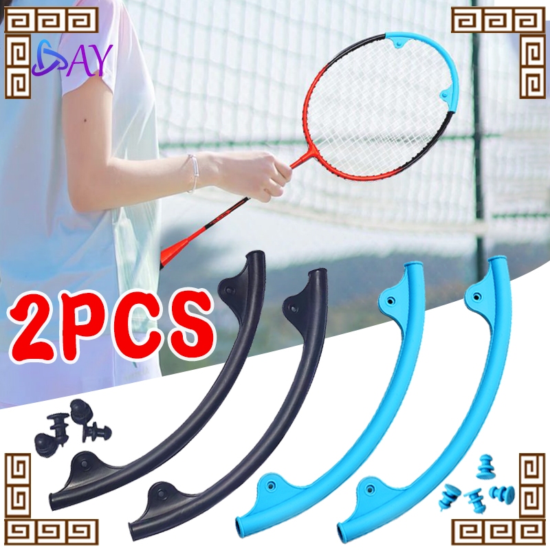 Pro Isi 2 Pcs Frame Protector Alpha  Pelindung Kepala Raket Pengaman Raket Badminton Kepala Raket Ba