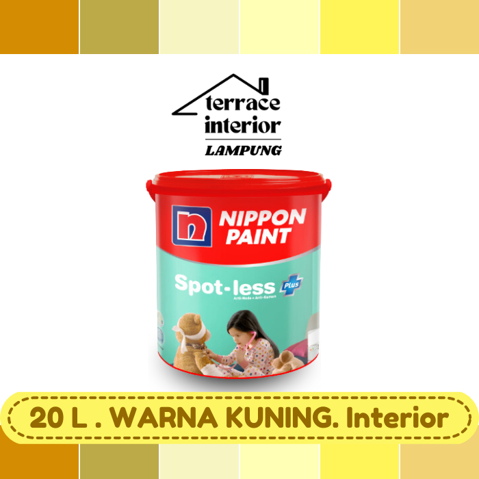 Cat Tembok Spotless Plus Nippon Paint Interior Warna Kuning 20 Liter