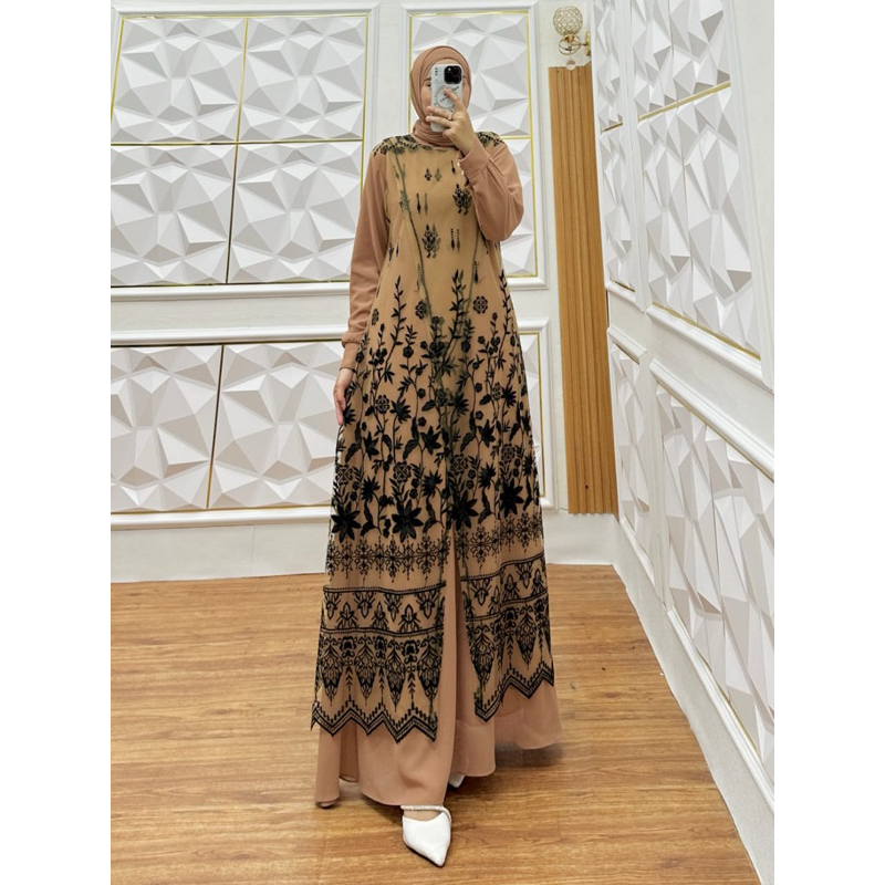 Dyra Dress - Dress Mix Tulle Elegant Set Hijab