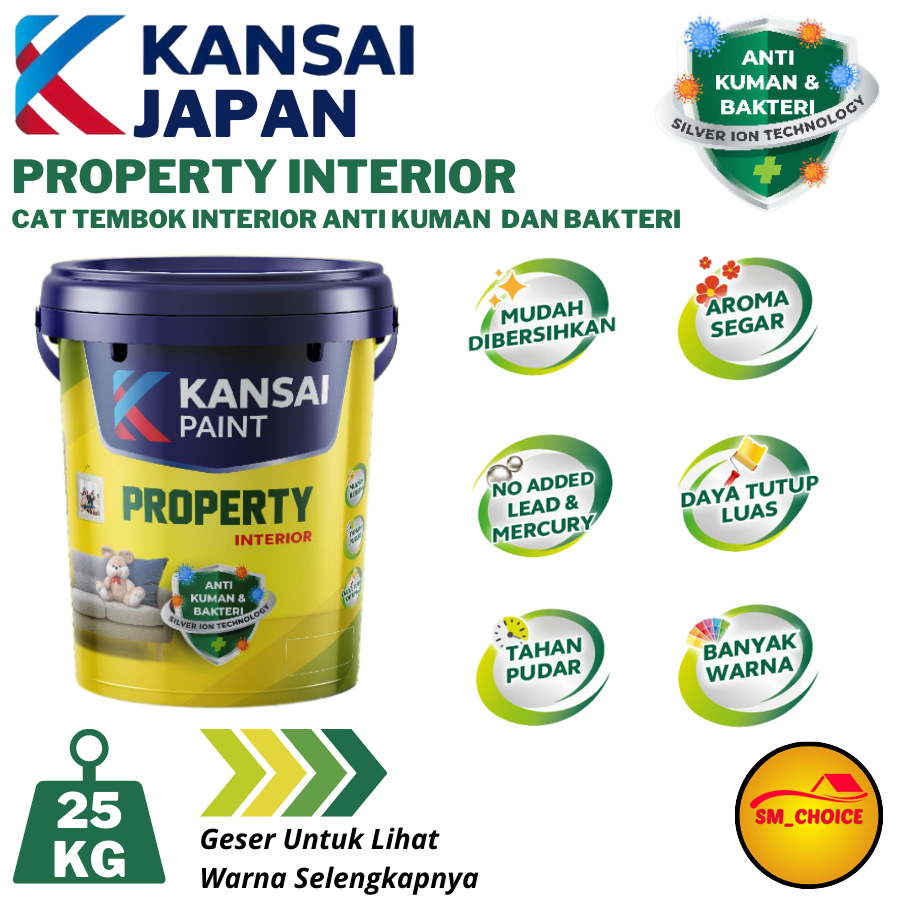 [ PART 1] CAT TEMBOK KANSAI PAINT PROPERTY INTERIOR 25KG CAT TEMBOK PROPERTY 25 KG KANSAI