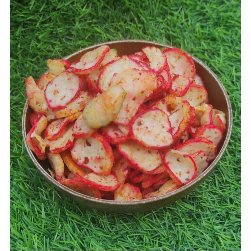 

Jajanan cemilan kerupuk seblak bantet kering pedas bumbu kencur 75gr