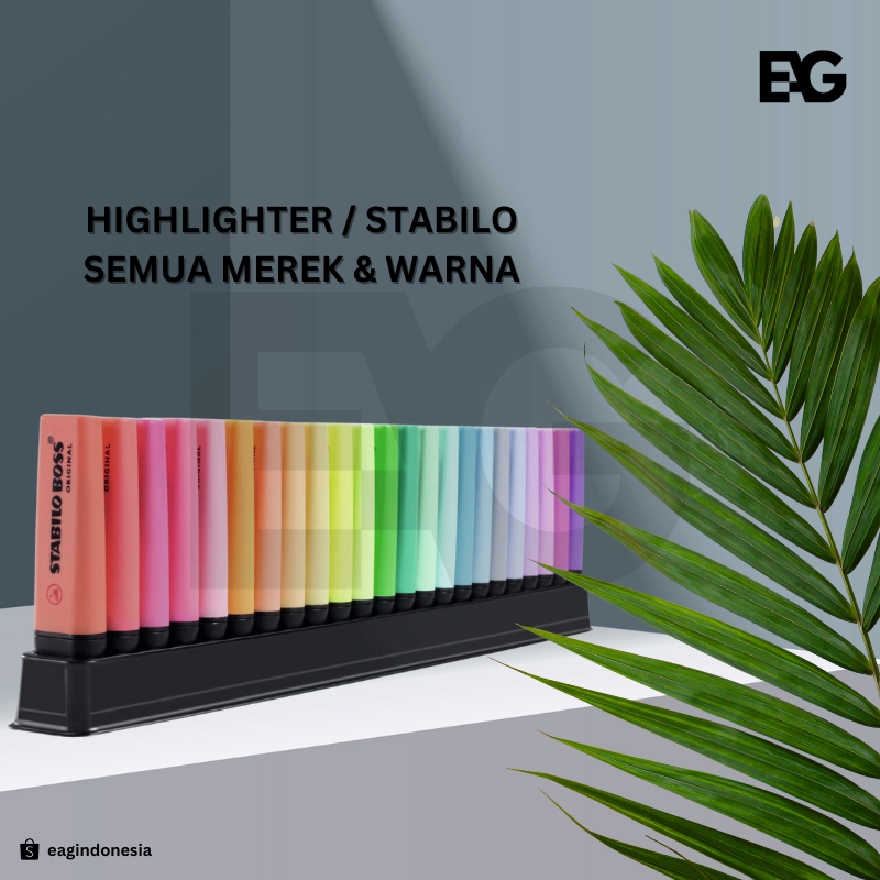 

EAG | Highlighter / Stabilo Semua Merk & Warna [Kualitas Bagus & Tidak Mudah Kering]