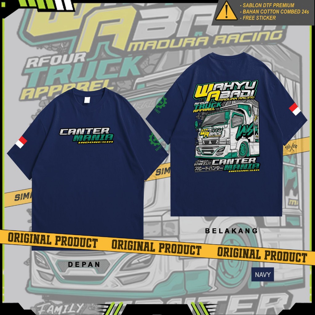 Kaos Truck Wahyu Abadi madura Racing Terbaru - Kaos Truck Oleng - Kaos Truk Oleng - Kaos Numpak Cent