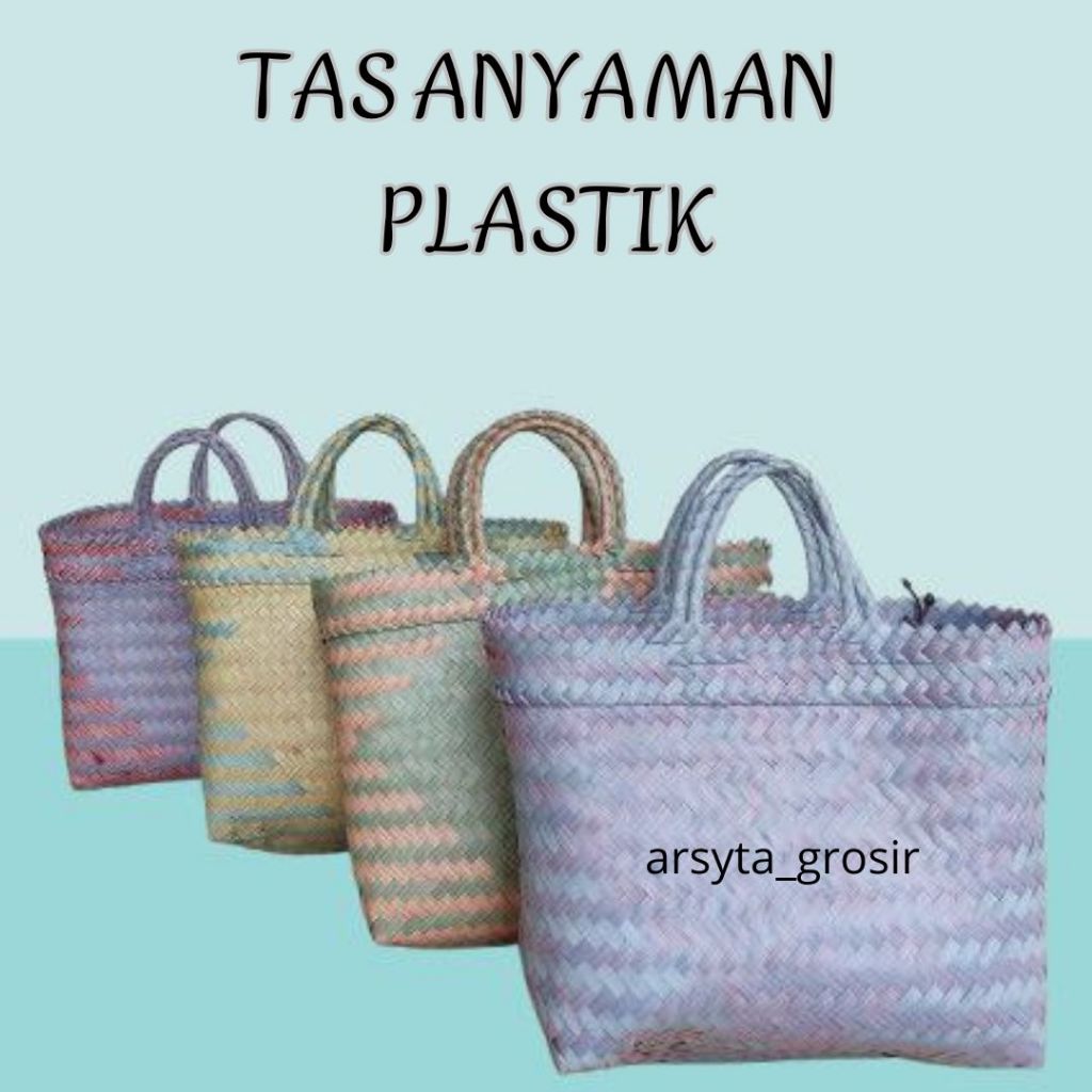 Tas Anyaman Plastik Termurah/Tas Anyam Pasar  Original