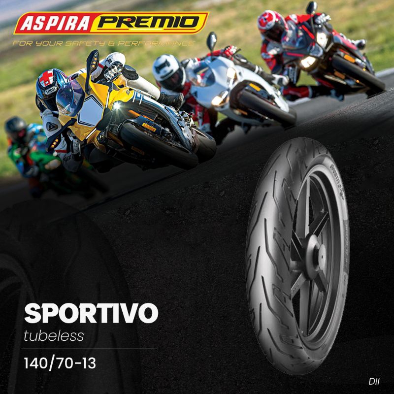 Aspira Premio Sportivo Tubelless 140/70-13 ban belakang Yamaha nmax