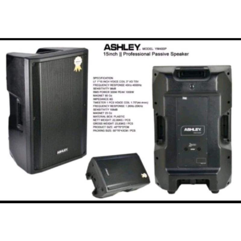 Speaker Pasif 15 Inch Ashley YM400P YM 400P ORIGINAL