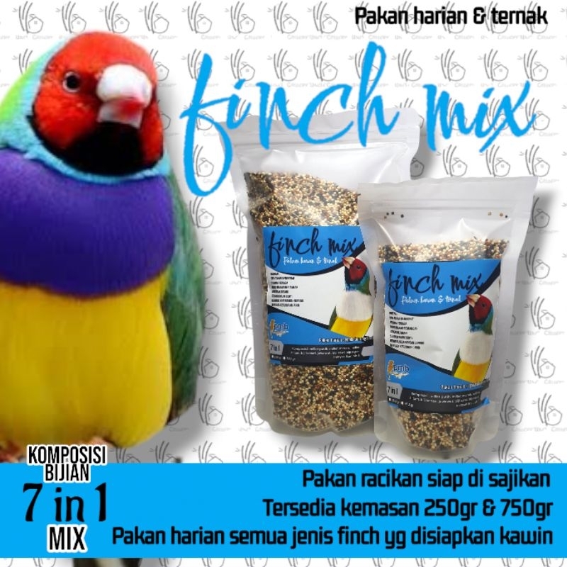 pakan ternak budidaya pakan finch gold amadine owl finch zebra finch emje dll dengan  7 jenis bijian