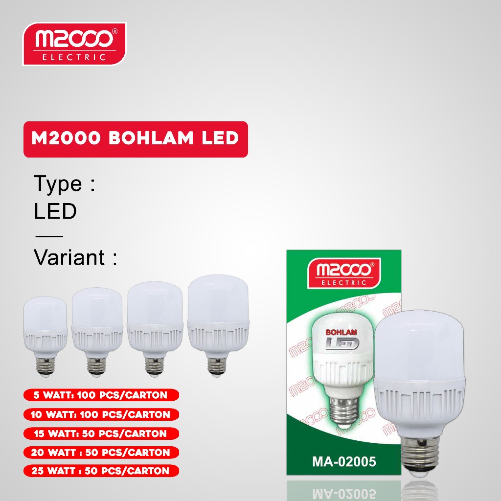 M2000 Bohlam Lampu LED Emergency 25 Watt | MA-02025