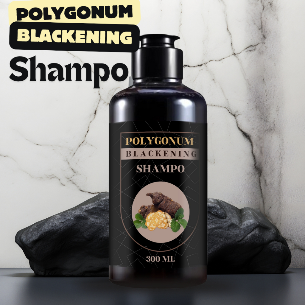 Blackening Herbal shampo polygonum, penghitam rambut beruban secara alami dan permanen