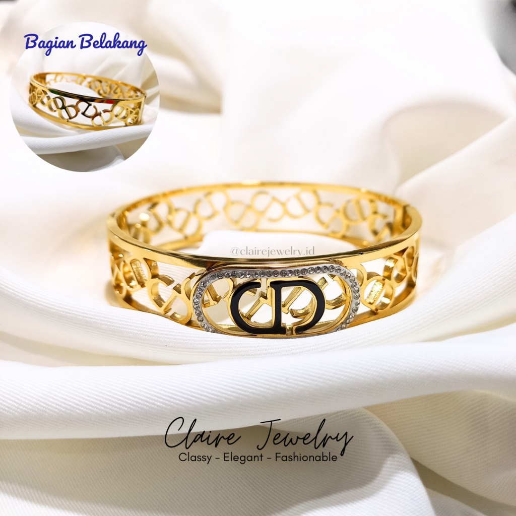[CLAIRE JEWELRY] GELANG CD TITANIUM - GELANG BANGLE CD - GELANG BANGLE TITANIUM CD